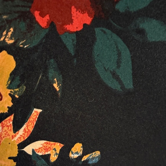 Black Floral Long Sleeve Dress with Pockets Size L - Picture 4 of 8